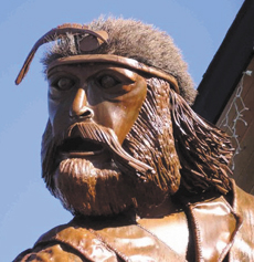 Detail of rider's face